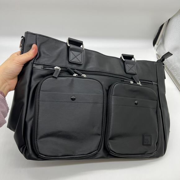 IHKWIP Cargo Catchall Tote with Two Crossbody Straps Metallic Black - Picture 2 of 11